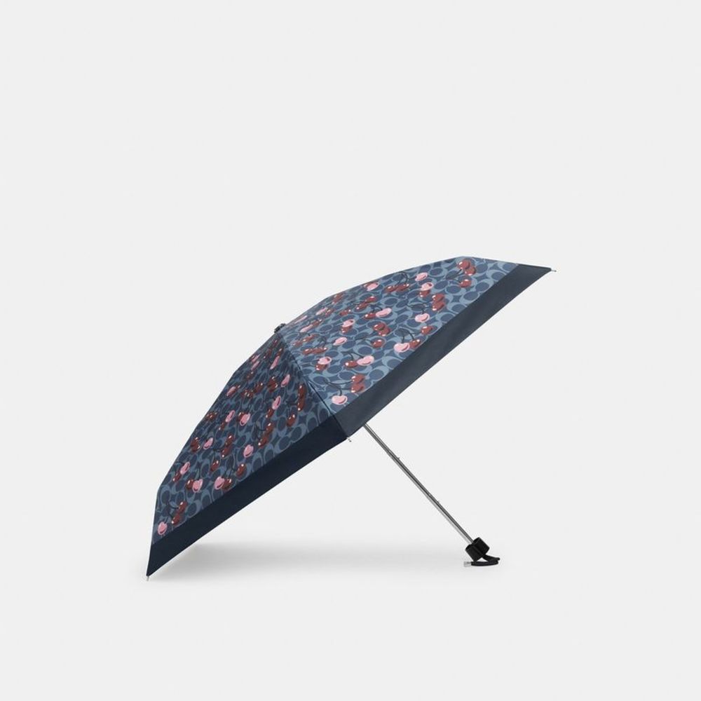 NWT Coach Outlet Uv Protection Mini Umbrella In Signature Cherry Print